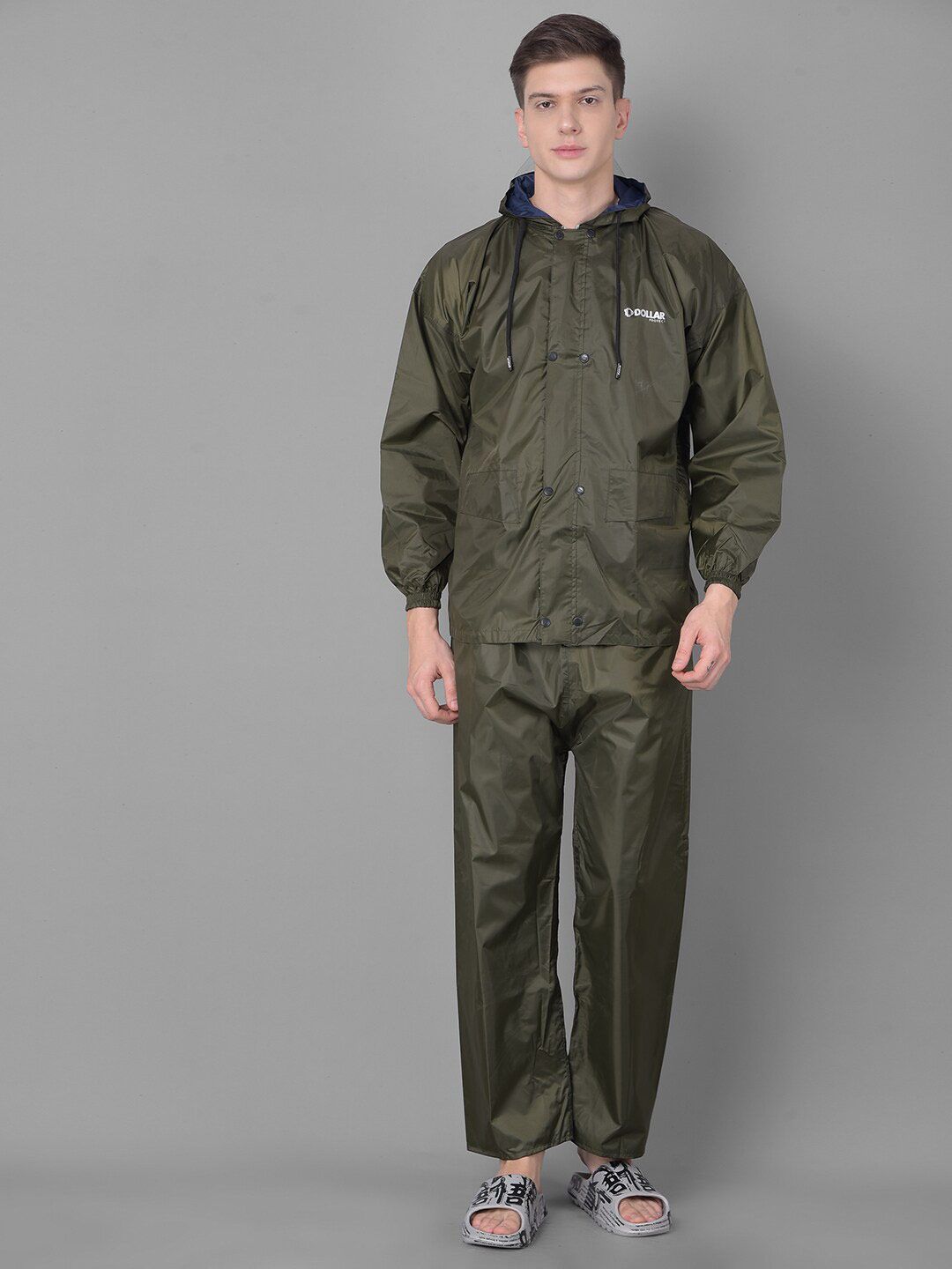 Dollar Men Adjustable Reversible Hooded Rain Jacket