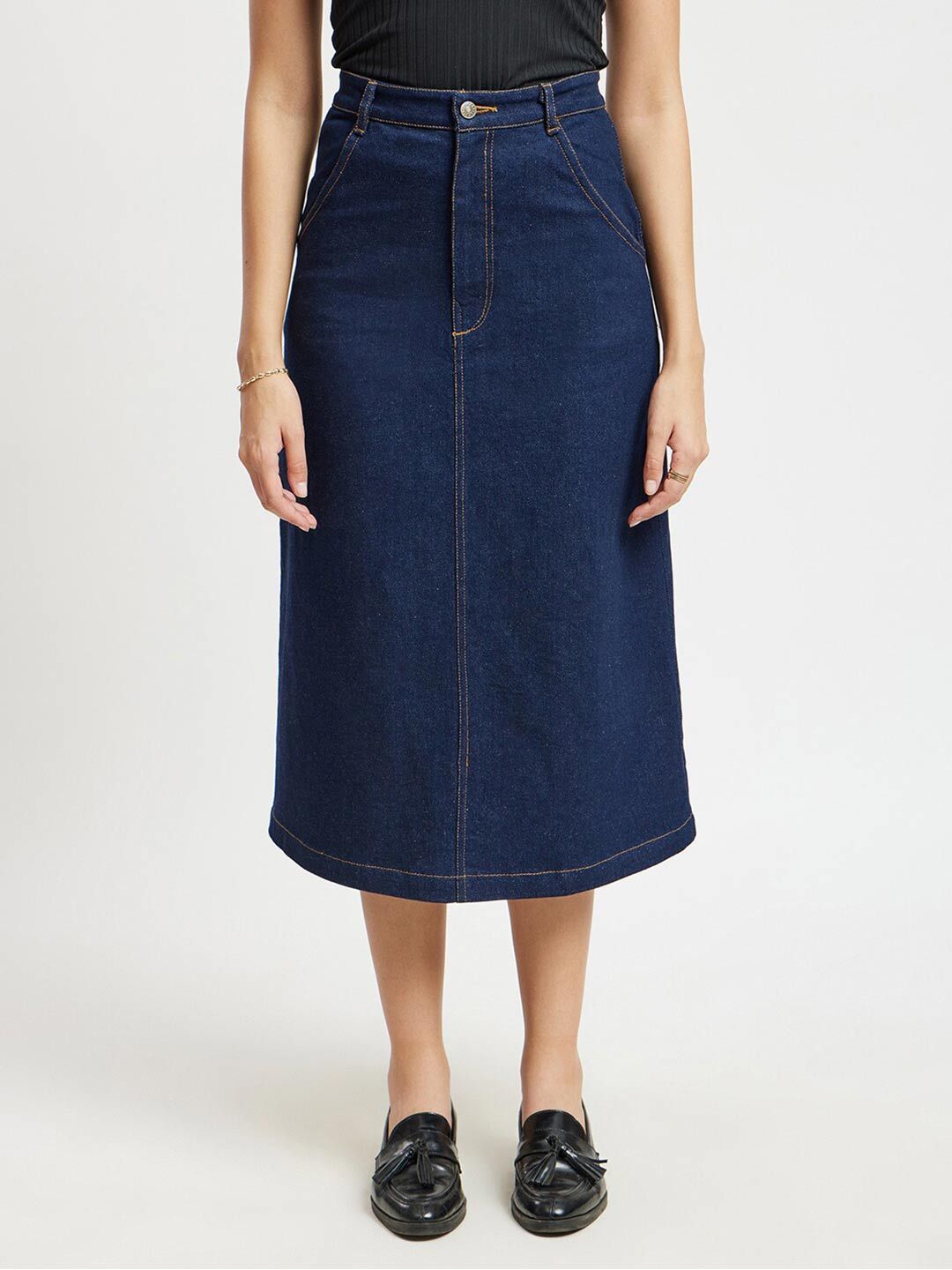 FableStreet Denim A-Line Skirt