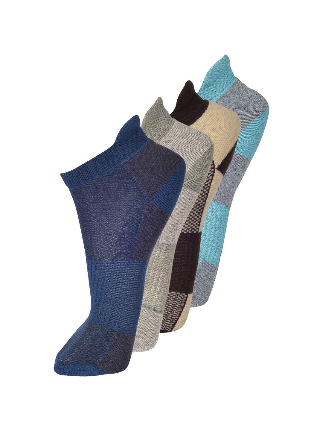 FRENCHIE Men Pack Of 4 Assorted Ankle-Length Socks