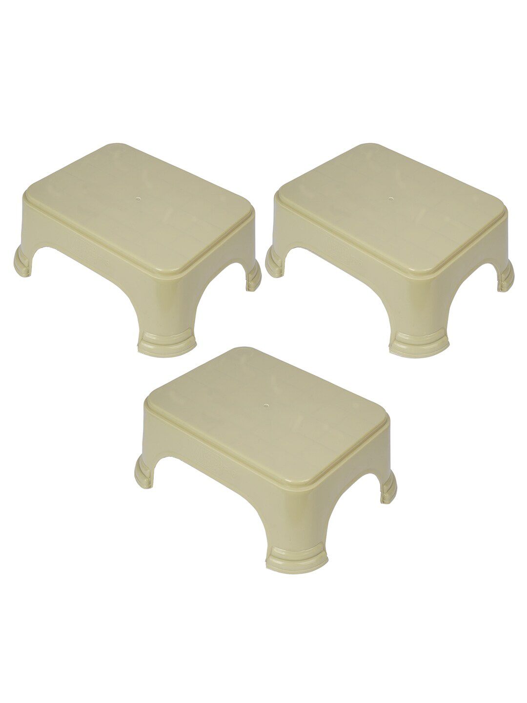 Kuber Industries  Beige 3Pcs Bathroom Step Stool