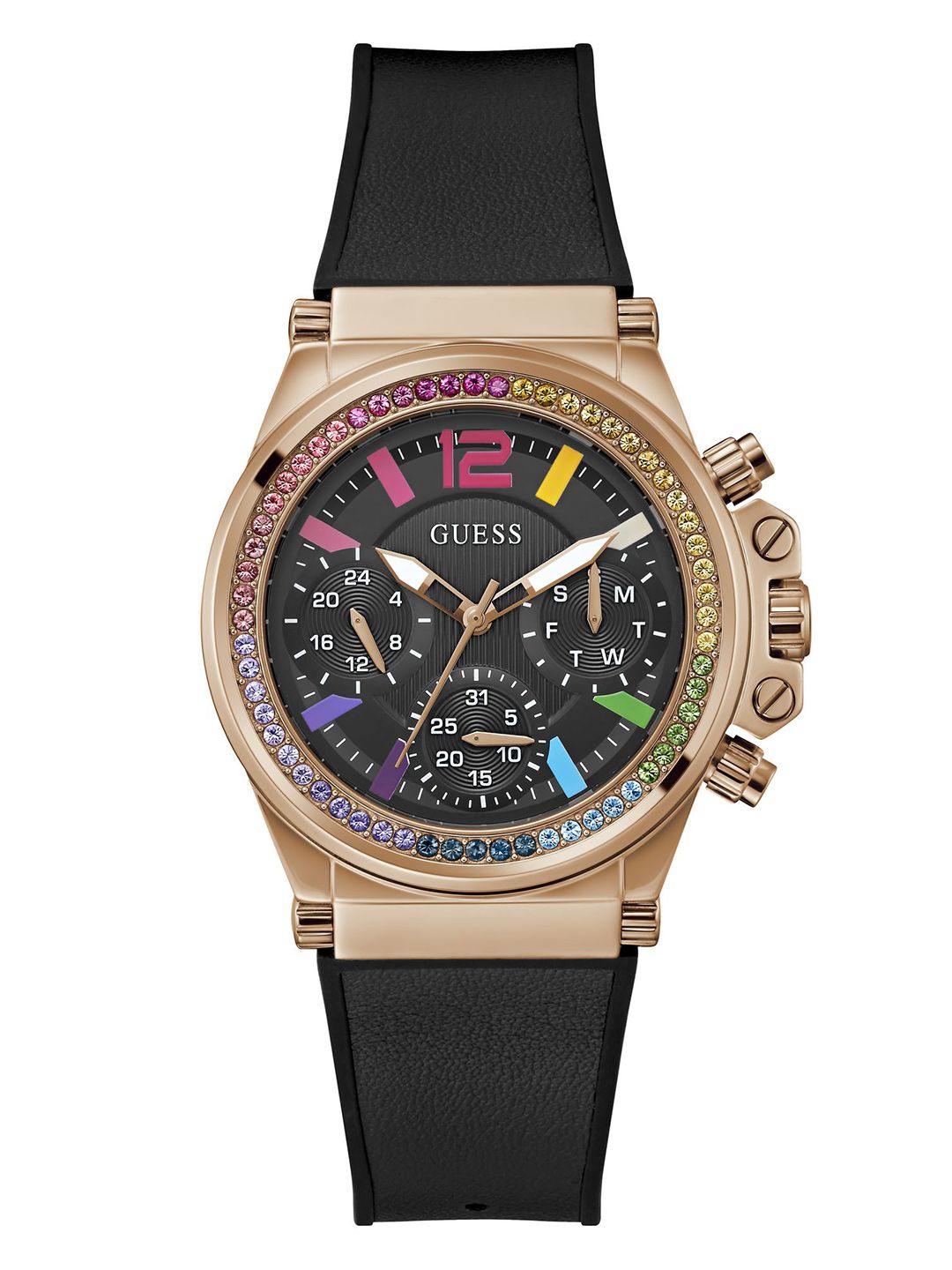 GUESS GUESS Round 38mm Black Dial Analog Women Watch - GW0562L3