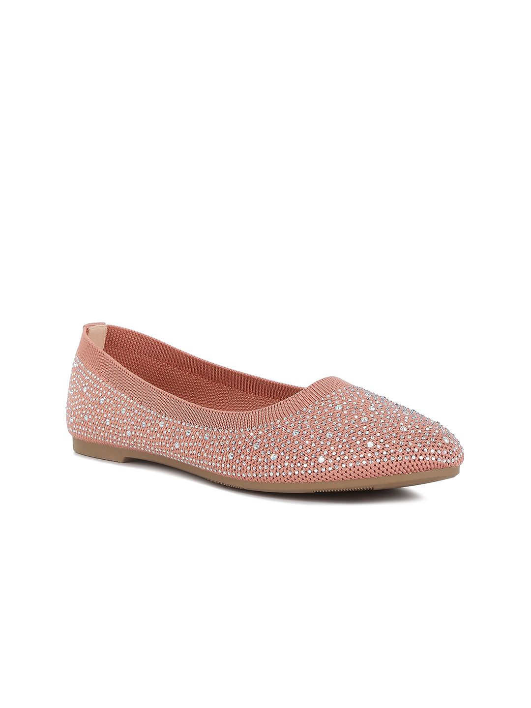 London Rag Textured Embellished Ballerinas