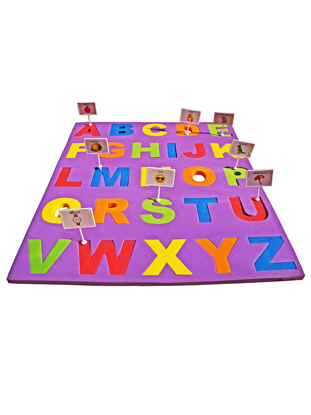 MUREN Kids Scratch Resistant Interlocking Puzzle ABCD Mat With Flags And Stickers