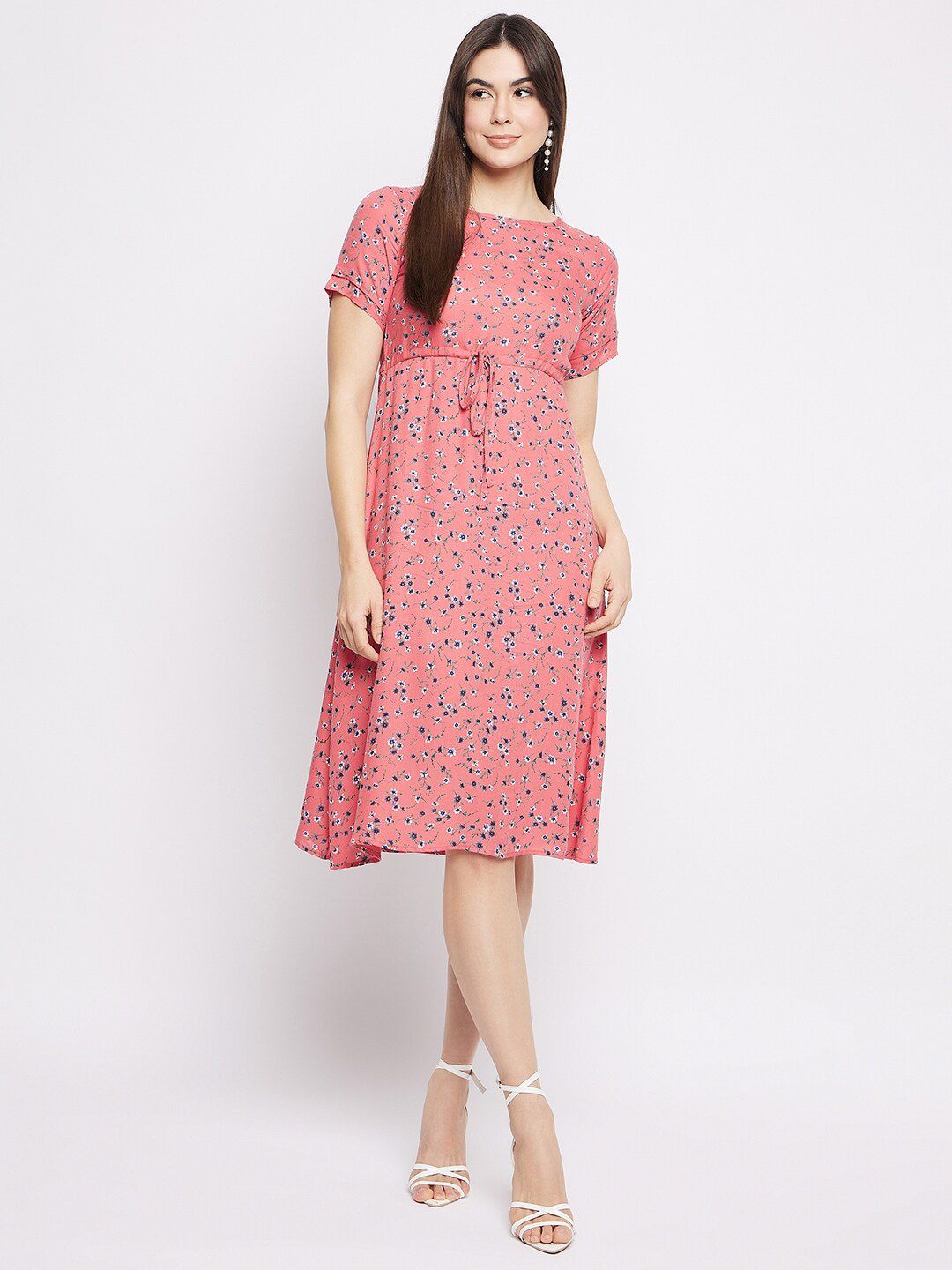 Mayra Floral Print Empire Dress Price in India