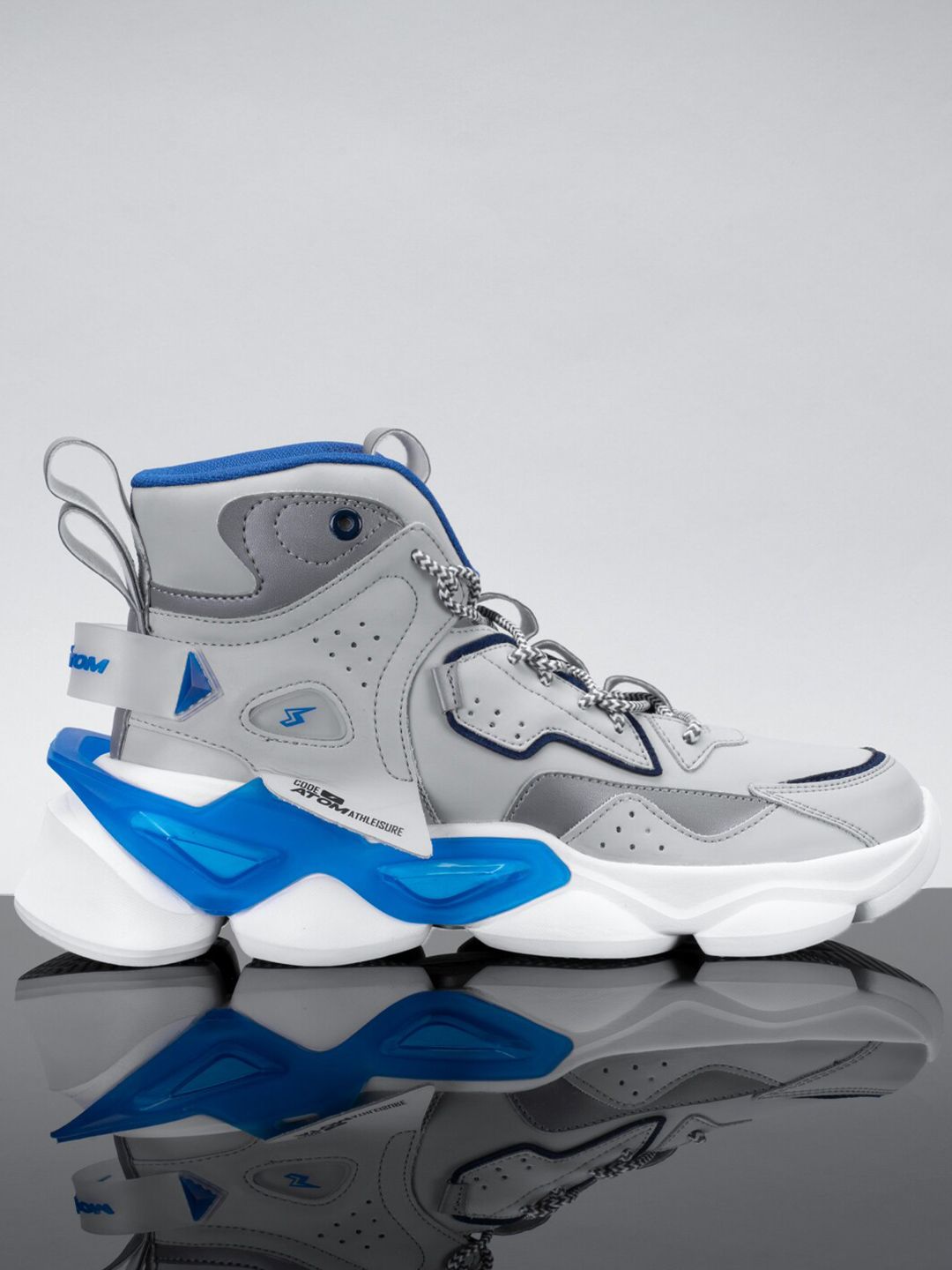 Buy Atom Men Bulldozer Perforated Mid-Top Sneakers - Casual Shoes