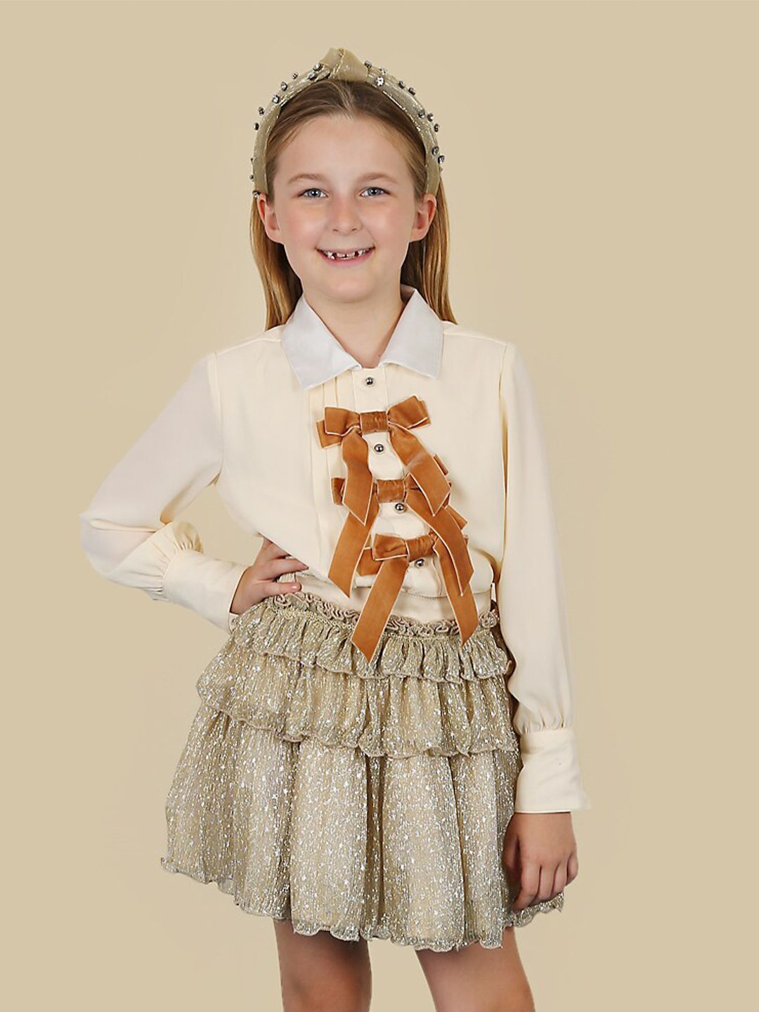 【treatürself】frill mini knit skirt Buy One Friday Girls Embellished Frilled A-Line Mini Skirt