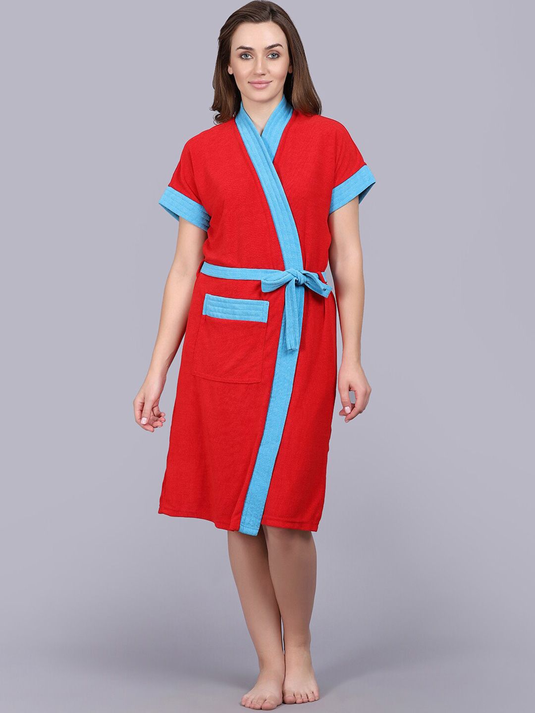 POORAK Women Shawl Collar Terry Bath Robe