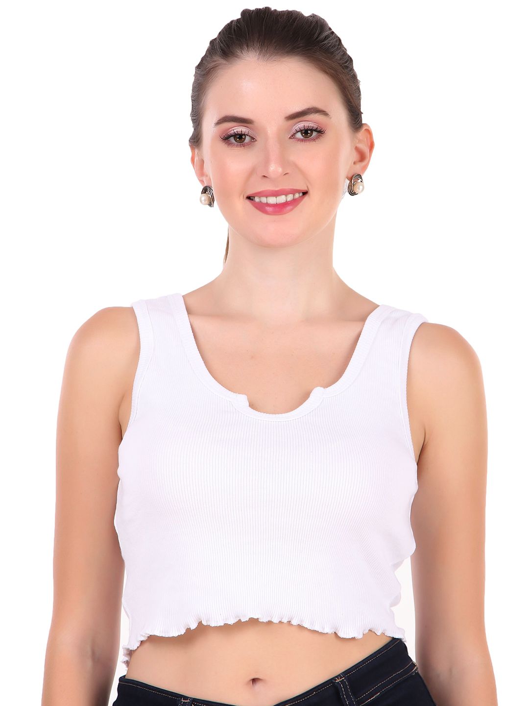 BAESD White Cotton Tank Top