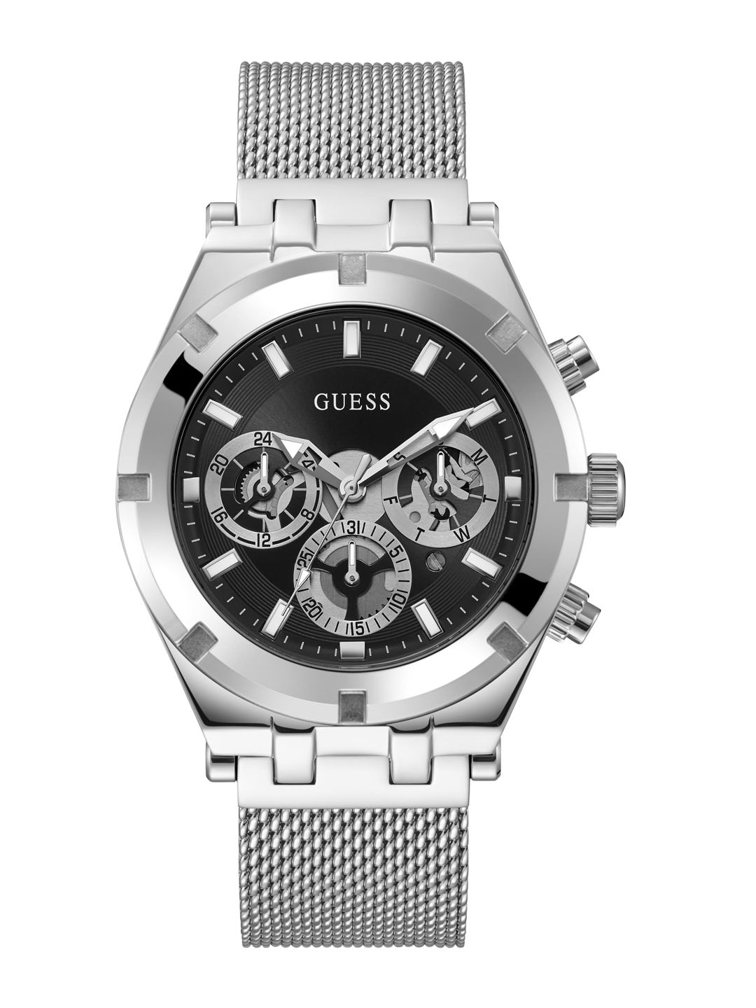 GUESS GUESS Round 44mm Black Dial Analog Men Watch - GW0582G1