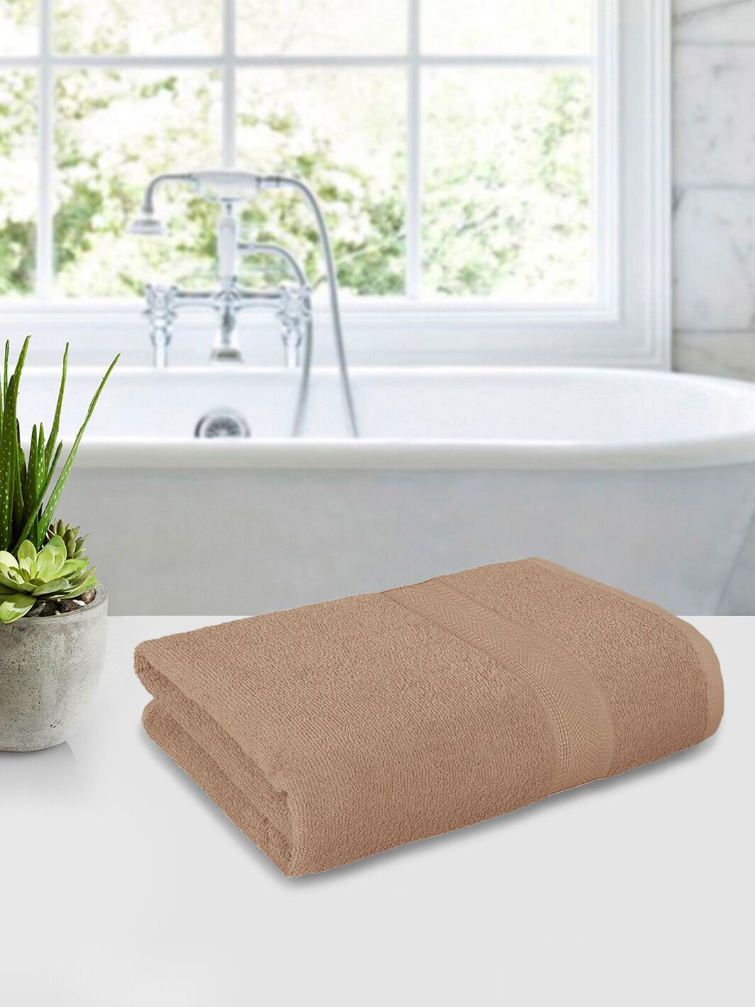 Story@home Beige Cotton 550 GSM Bath Towel