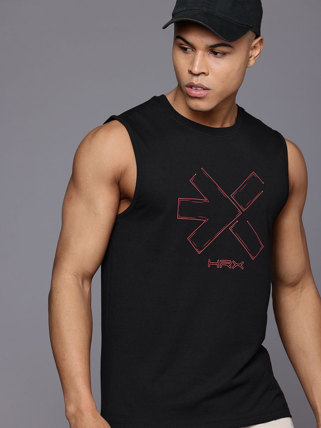HRX by Hrithik Roshan Brand Logo Print Lifestyle T-shirt