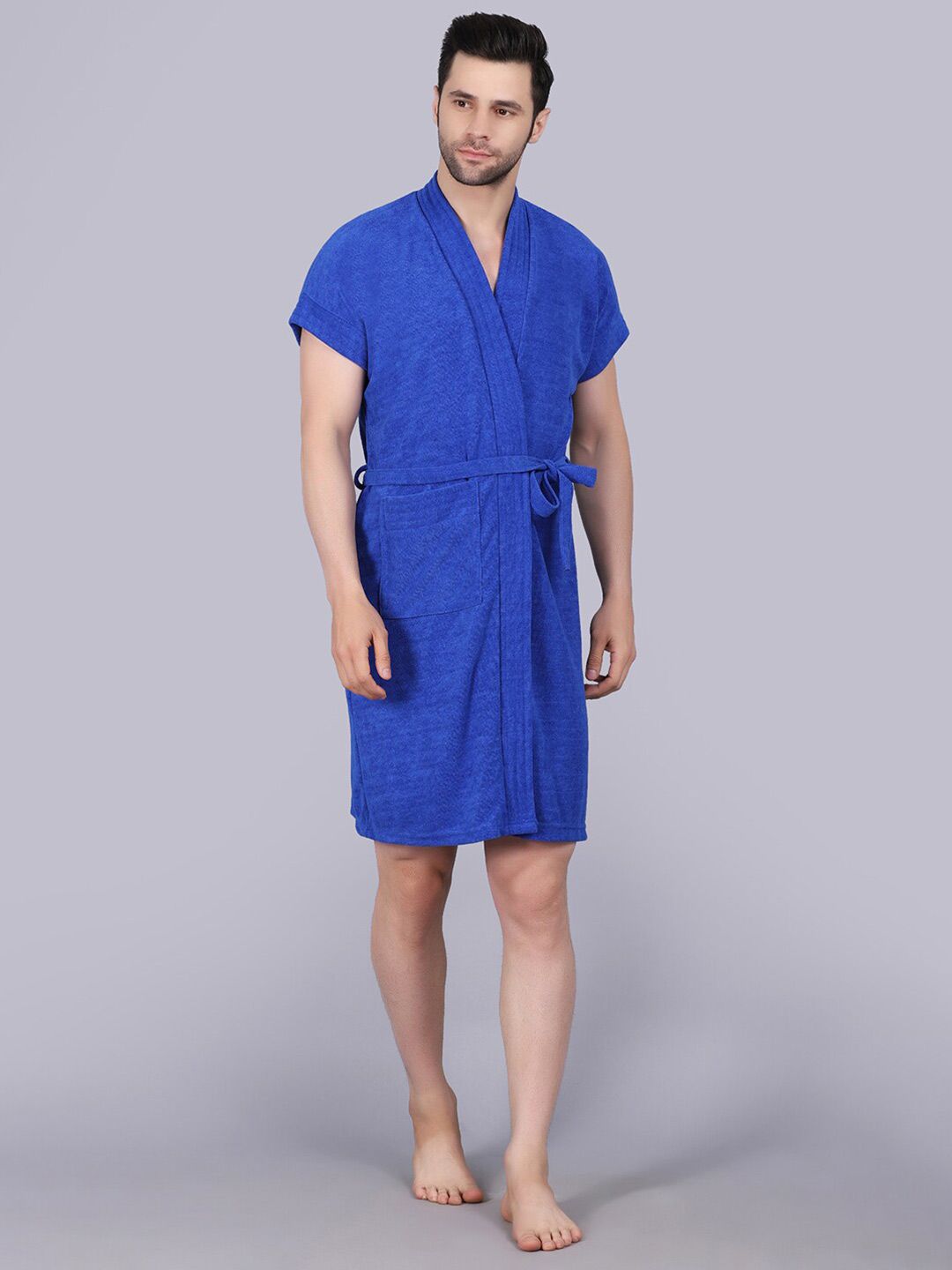 POORAK Short Sleeves Terry Bath Robe