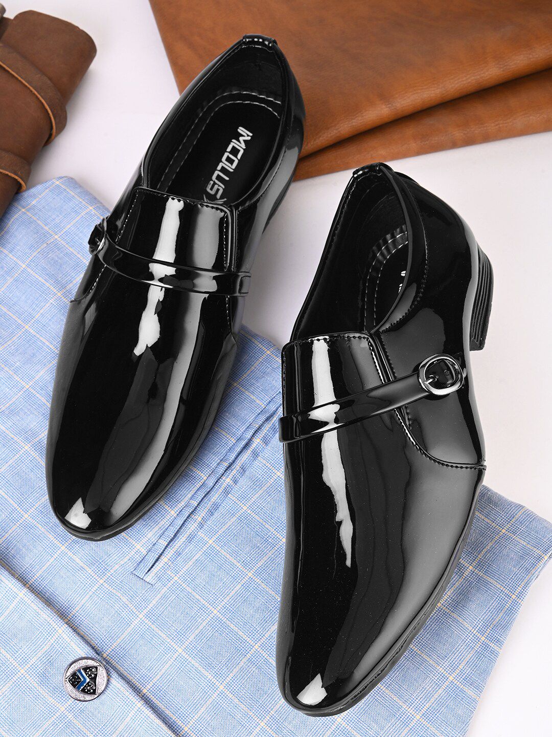 IMCOLUS Men Round Toe Formal Loafers