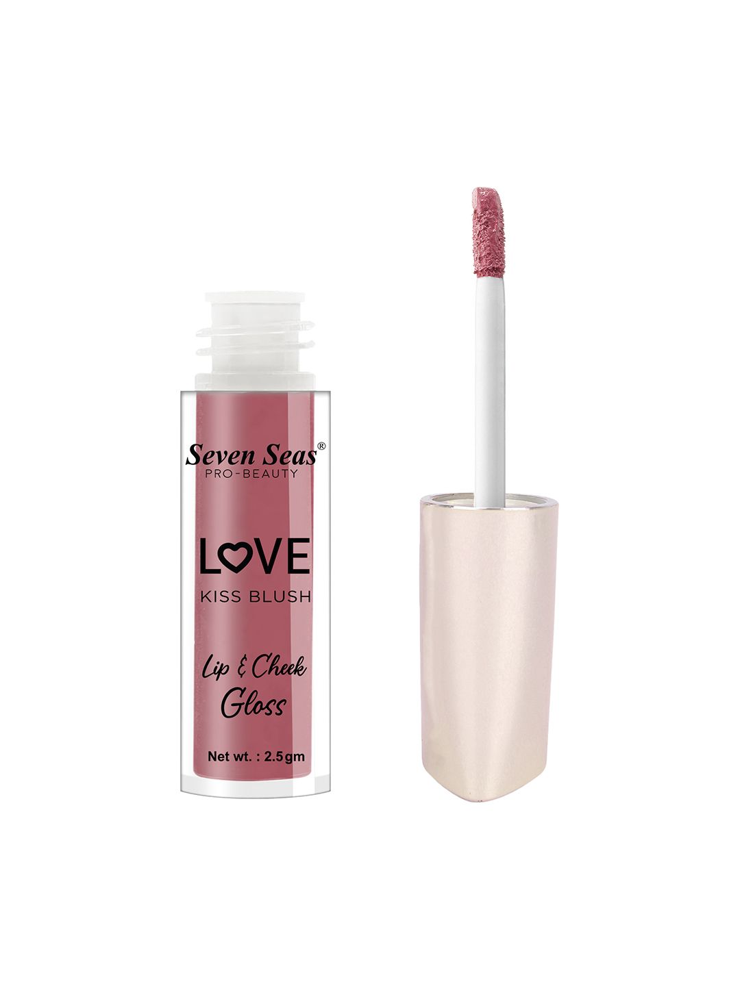 Seven Seas Love Kiss Blush Highly Pigmented Lip & Cheek Gloss 2.5g - Plum Kiss 106