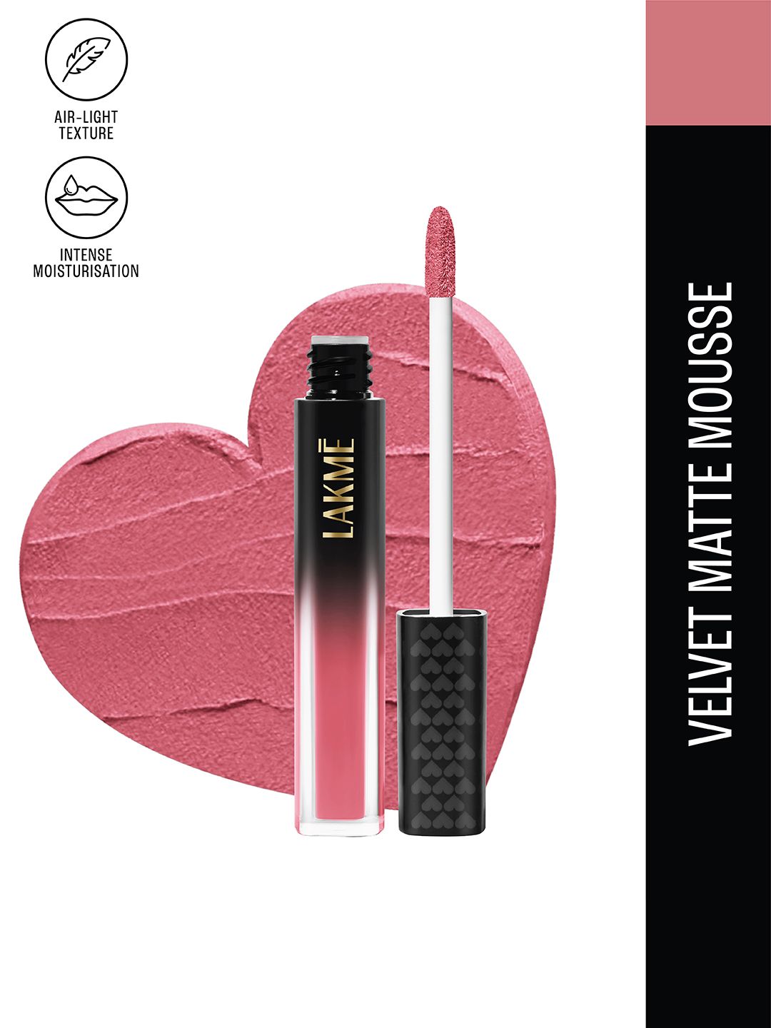 Lakme Xtraordin-airy Velvet Matte Lip Mousse with Cocoa Butter 4.6 g - First Crush Pink