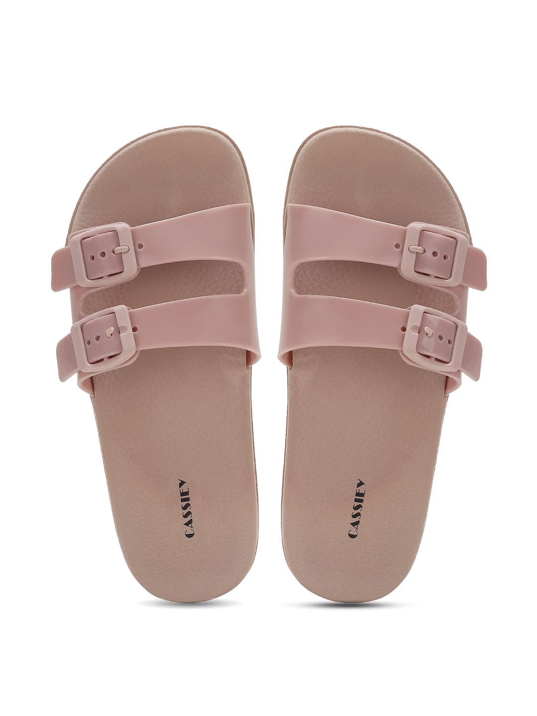 CASSIEY Women Buckle Detail Sliders