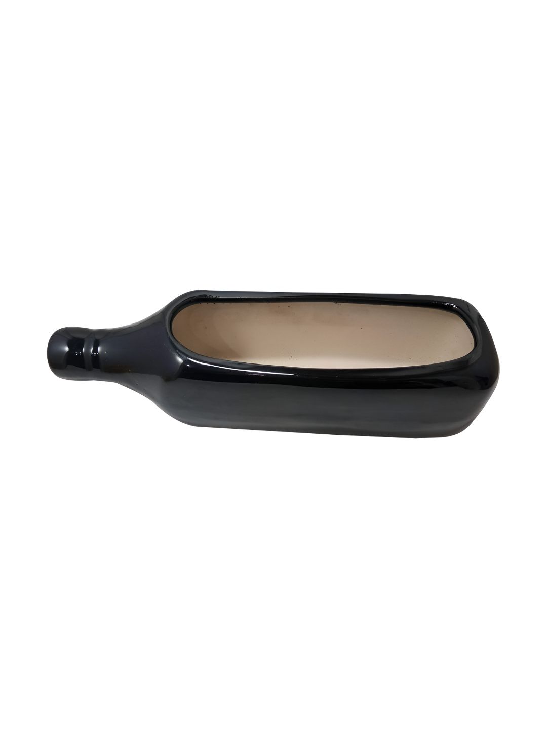 INDIA MEETS INDIA Black Bottle Shaped Planter