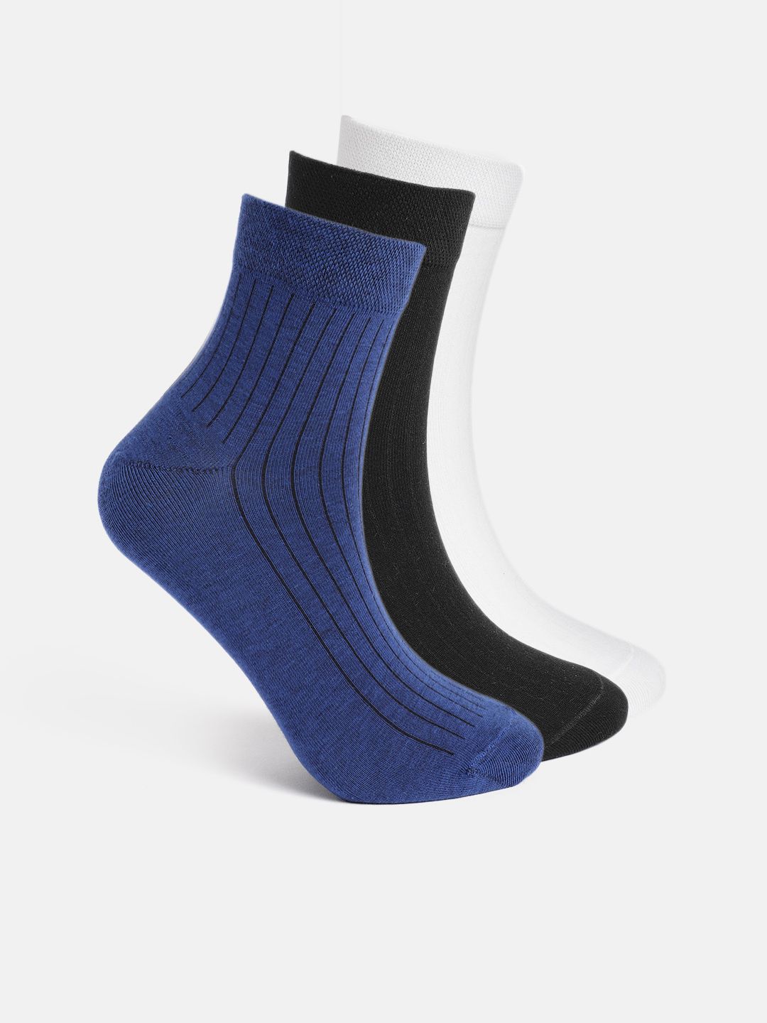 Mast & Harbour Men Pack of 3 Striped Above Ankle Length Socks