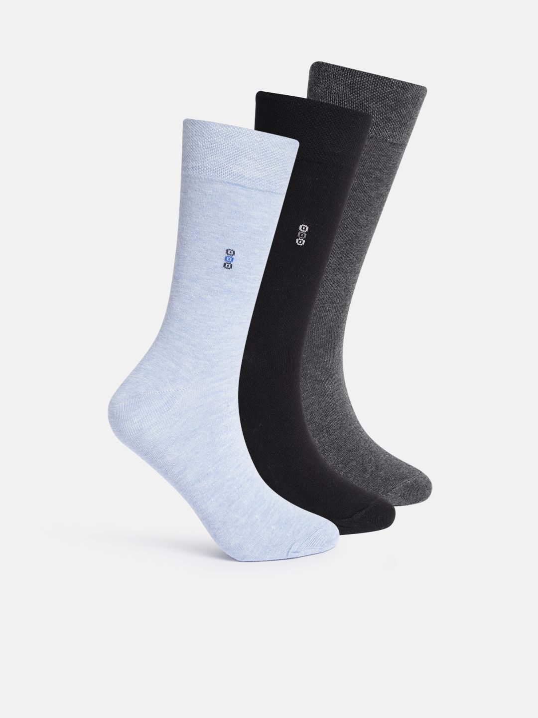 Mast & Harbour Men Pack of 3 Pure Cotton Calf-Length Socks