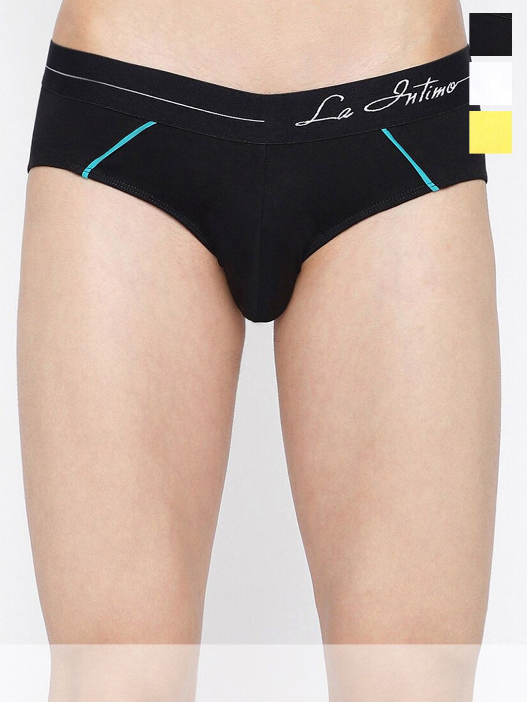 La Intimo Pack Of 3 Mid Rise Anti Microbial Basic Briefs LIBR090C