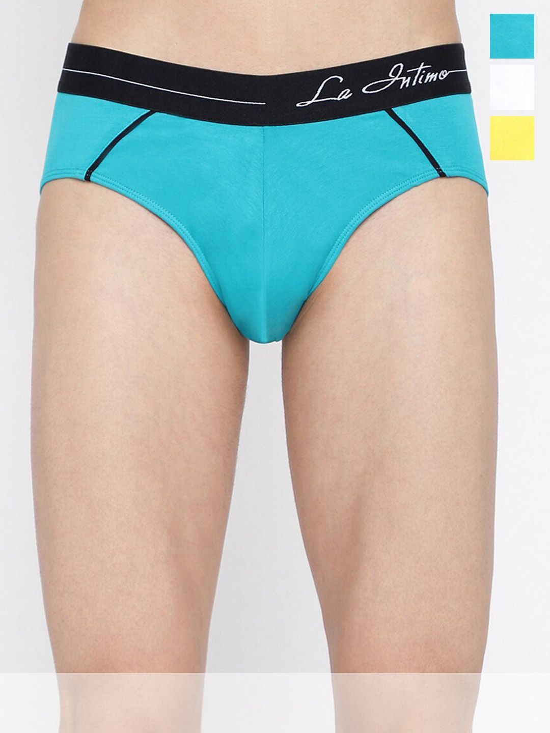 La Intimo Pack Of 3 Mid Rise Anti Bacterial Basic Briefs LIBR090C