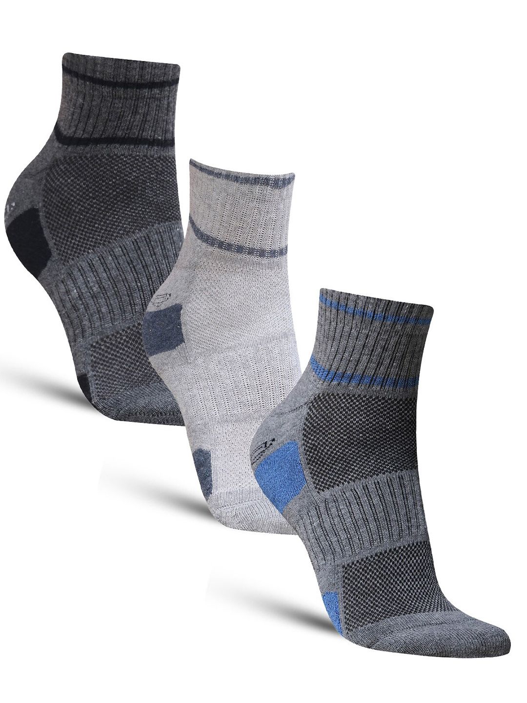 Dollar Socks Men Pack Of 3 Cotton Patterned Ankle Length Socks