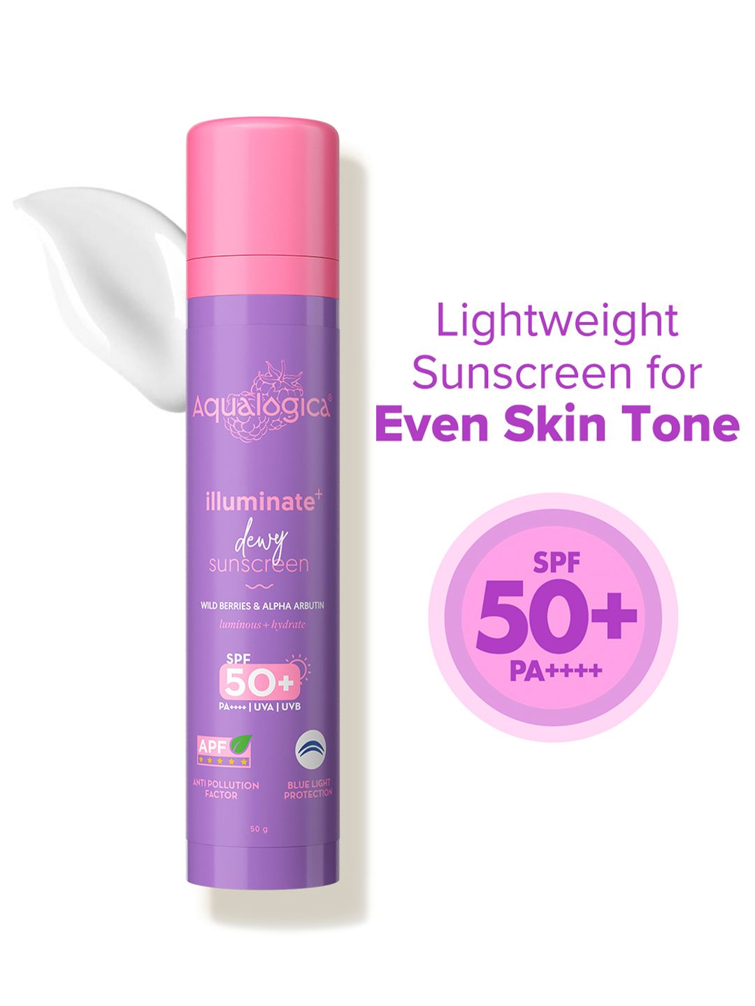 Aqualogica Aqualogica Illuminate+ Dewy Sunscreen SPF 50+ PA++++ - 50g