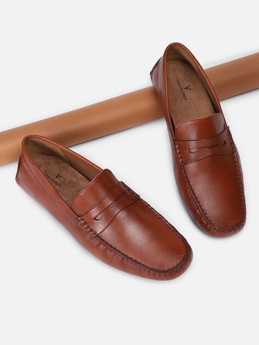 Van Heusen Men Leather Loafers