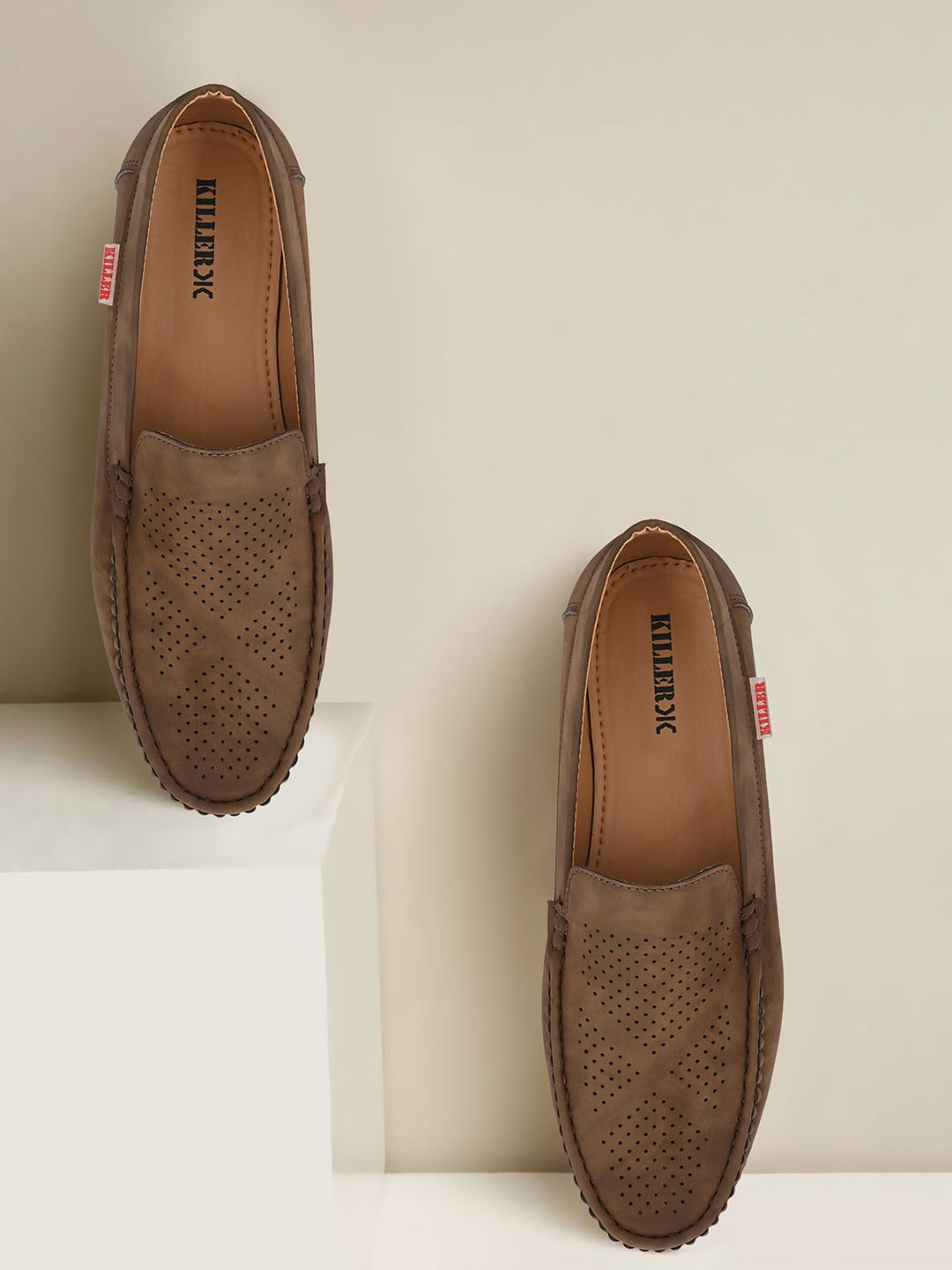 Killer Men Perforations Lightweight Slip On Loafers