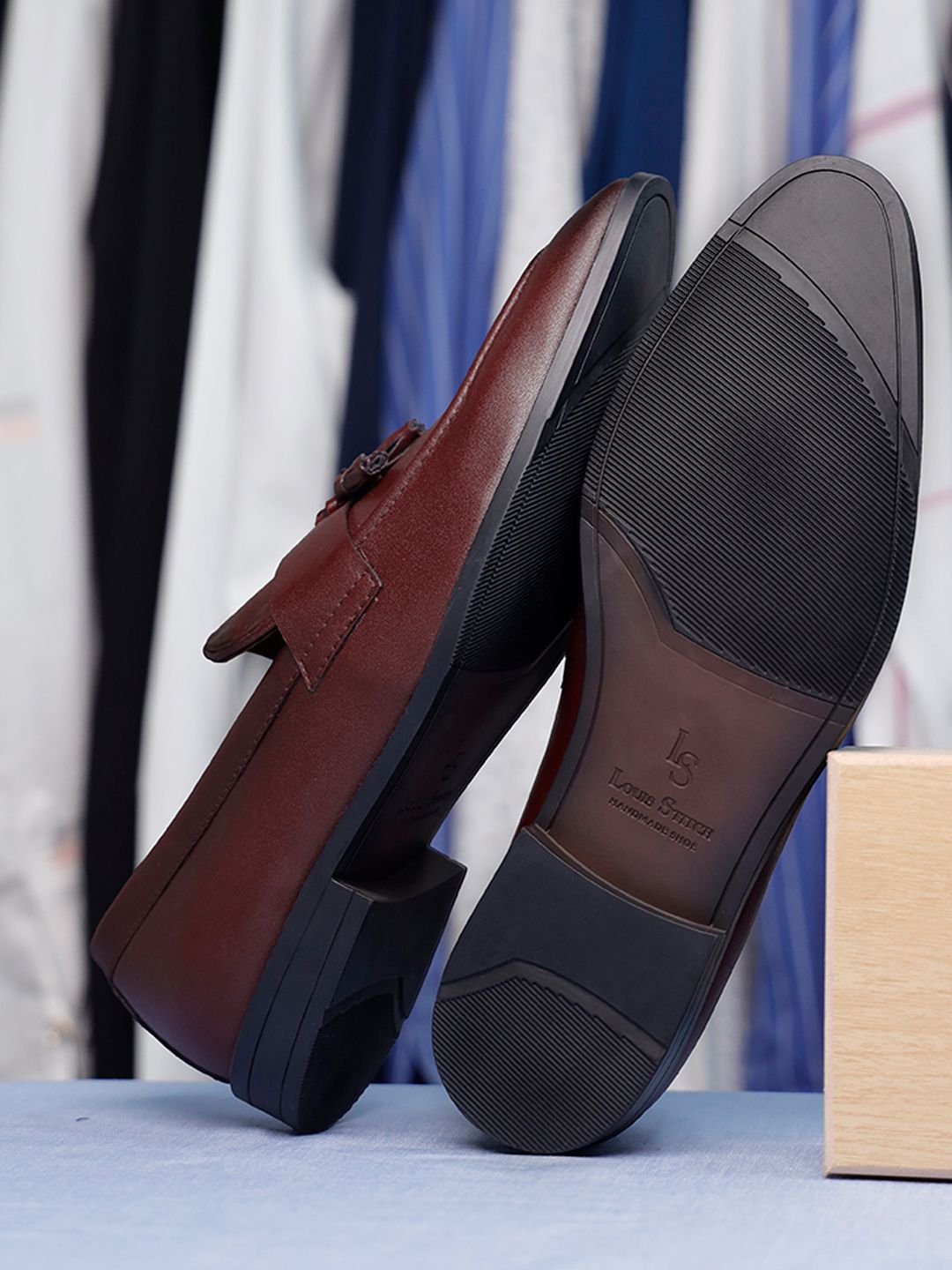 LOUIS STITCH 
Men Formal Slip On Tassel Moccasin Shoes