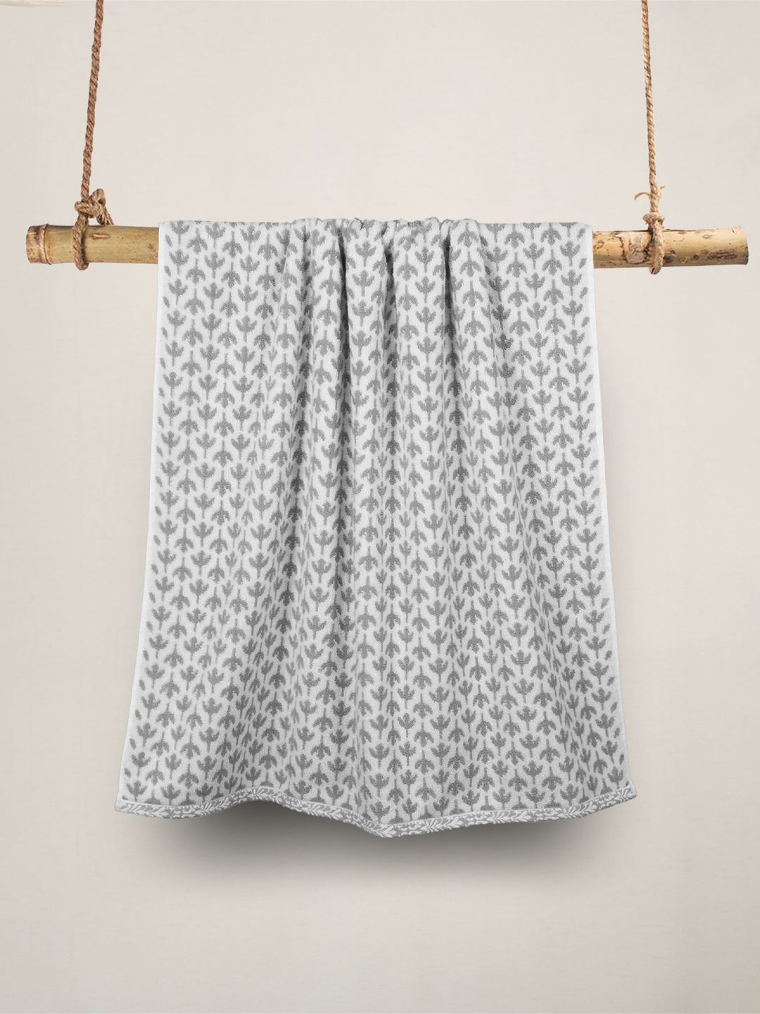 MYTRIDENT Grey Bath Cotton 500 GSM Towel