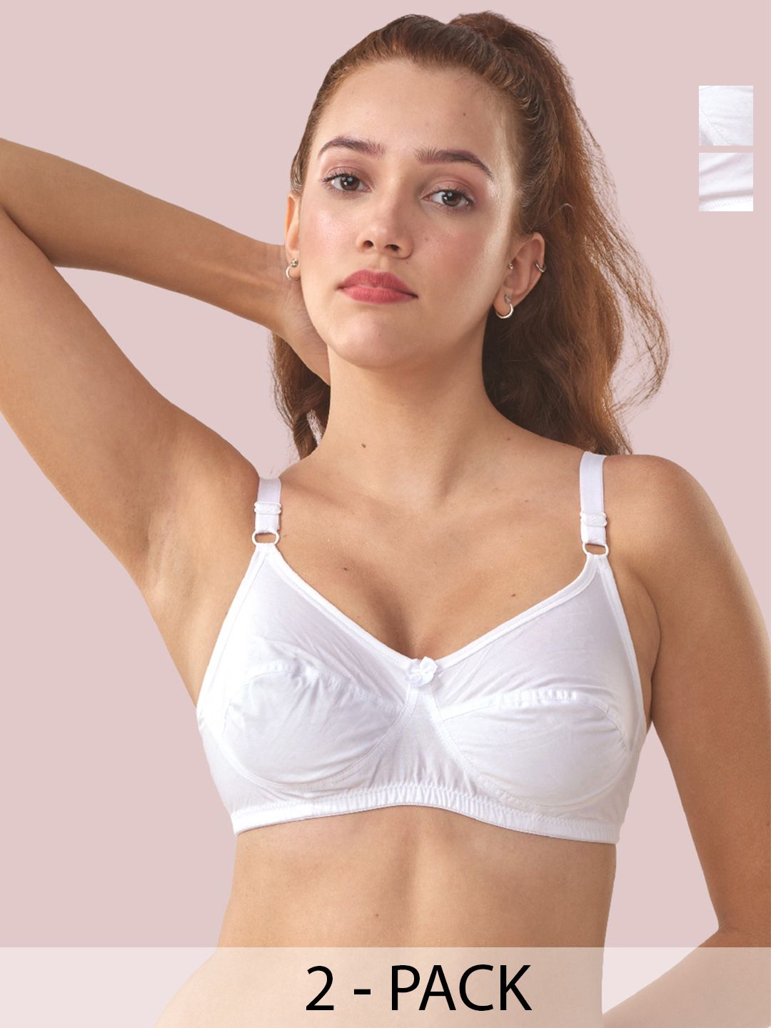 LUX VENUS Pack Of 2 Full Coverage Pure Cotton Bra All Day Comfort