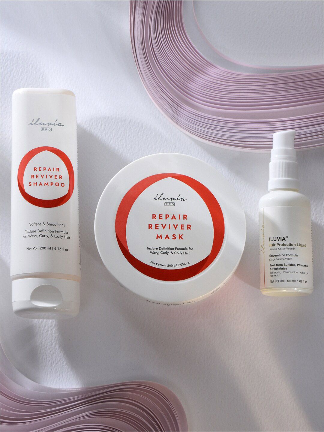 iluvia Professional Complete Repair Reviver System Hair Care Combo