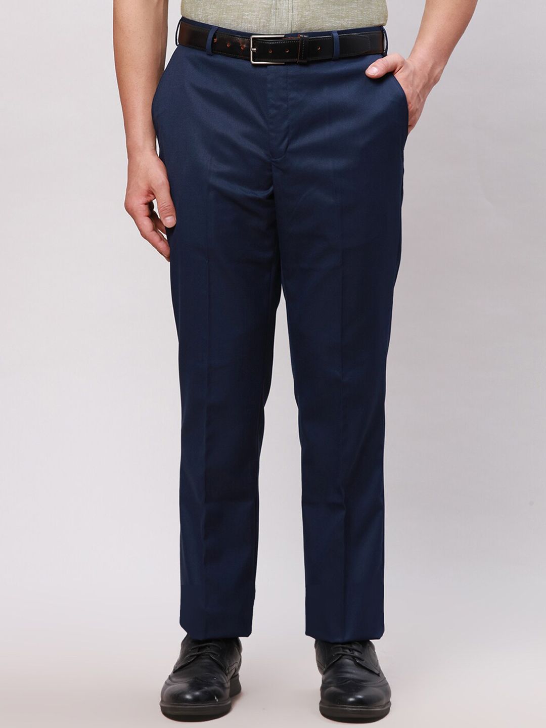 Park Avenue Park Avenue Men Mid-Rise Regular Fit Formal Trousers