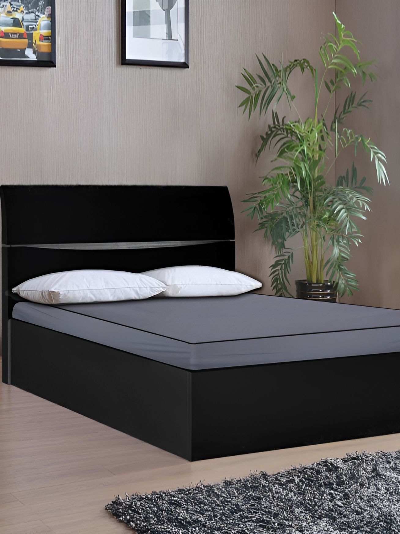 Stylista Grey Cotton Water Resistant Elastic Strap Mattress Protector
