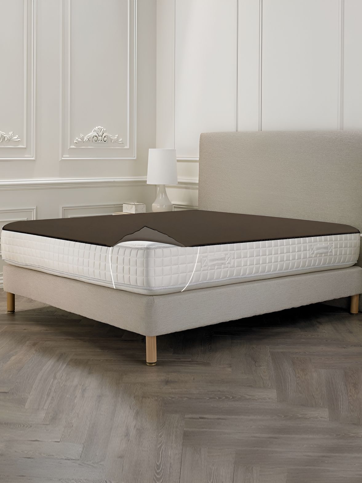 Stylista Beige Cotton Water Resistant Mattress Protector