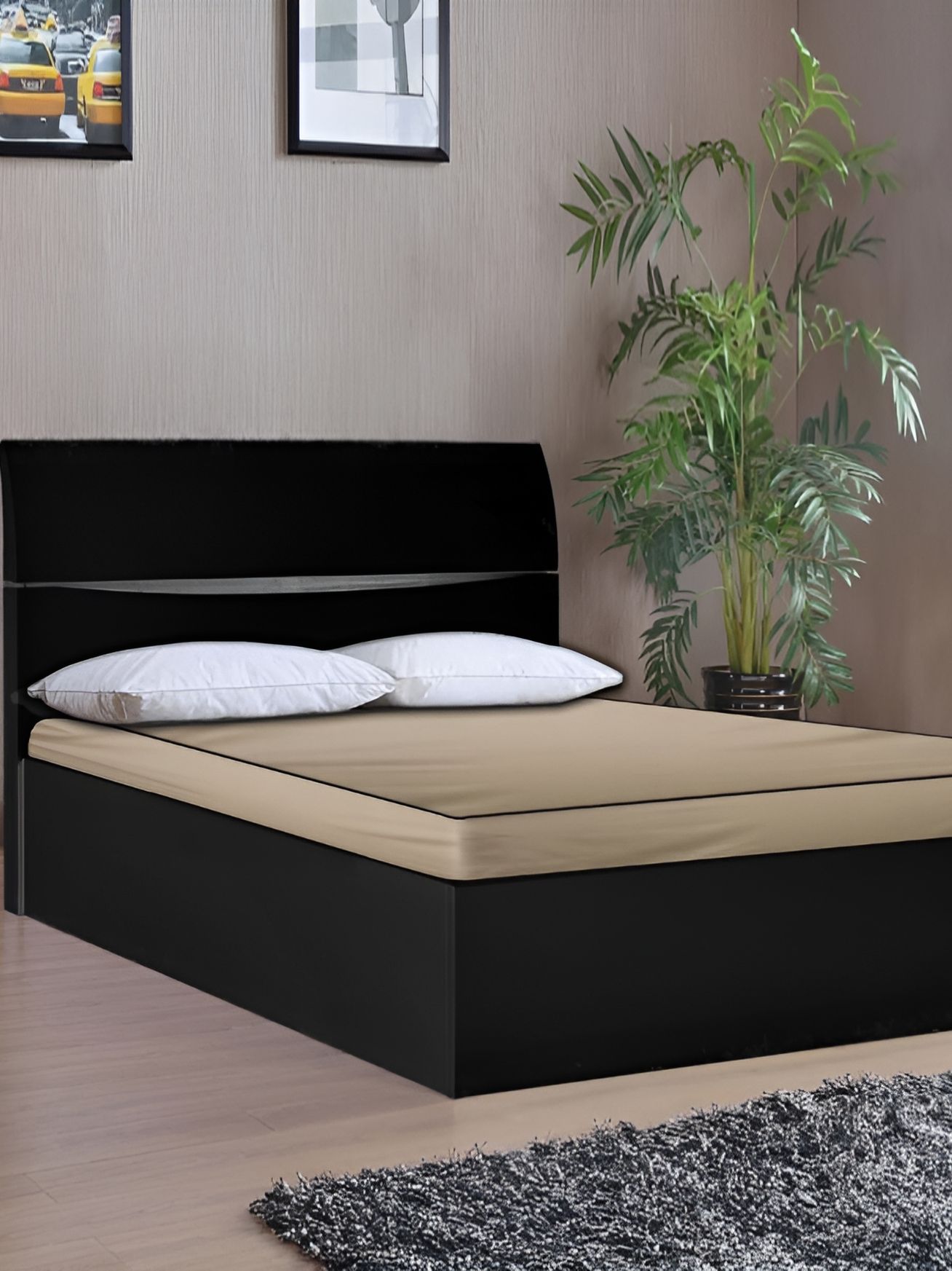 Stylista Beige Cotton Water Resistant Mattress Protector