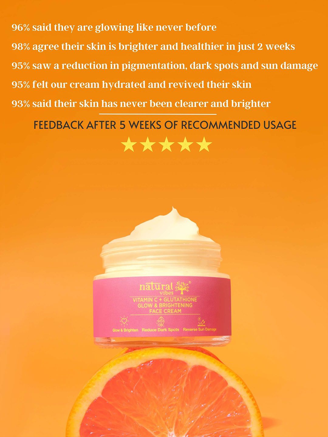 Buy natural vibes Vitamin C + Glutathione Glow & Brightening Face Day Cream  - 50g - Day Cream for Unisex 27032320 | Myntra