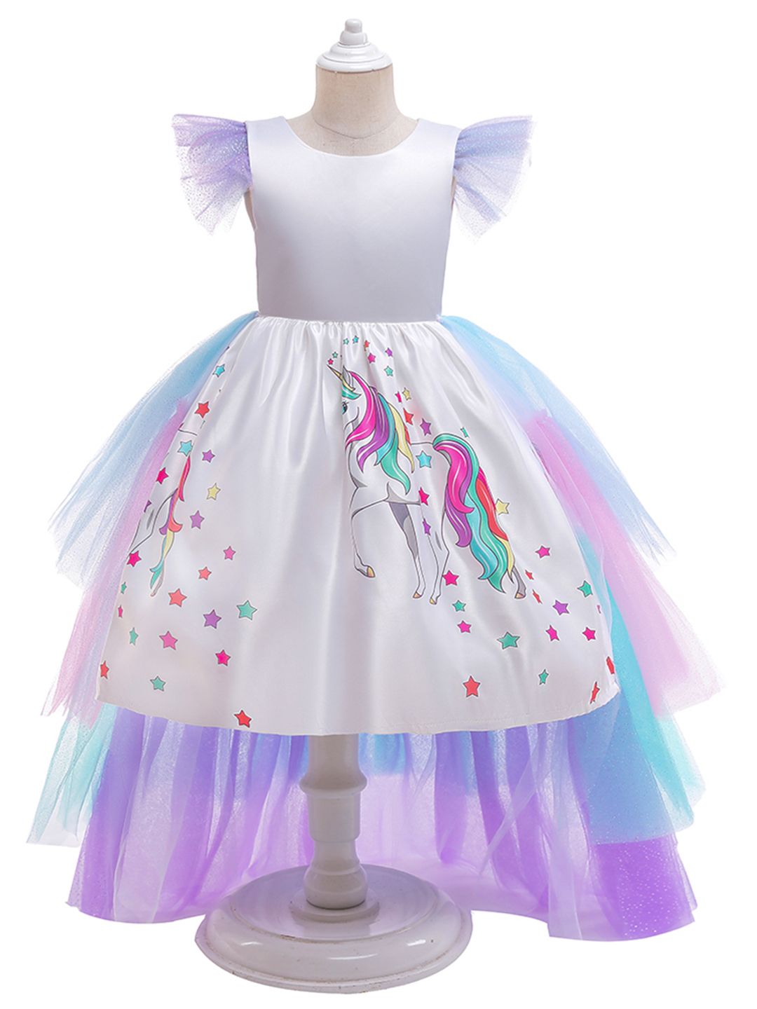 StyleCast Girls Purple Cartoon Characters Balloon Party Dress