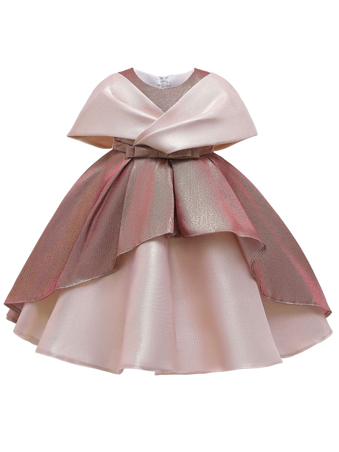 StyleCast Pink Colourblocked Wrap Dress