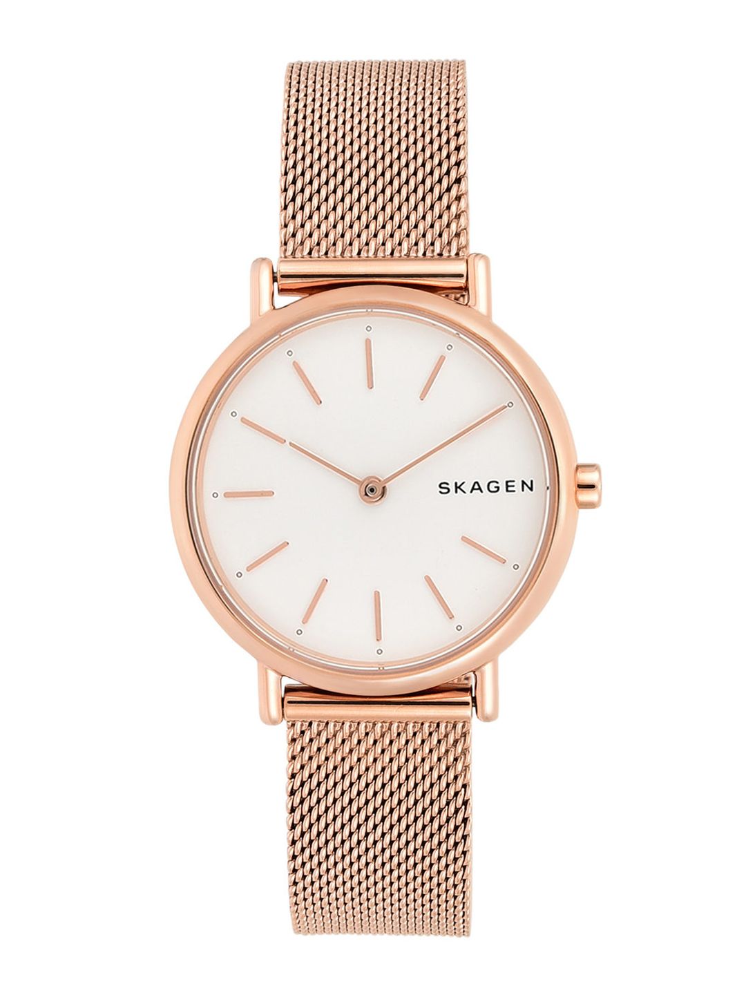 SKAGEN SKAGEN Women White & Rose Gold-Toned Analogue Watch