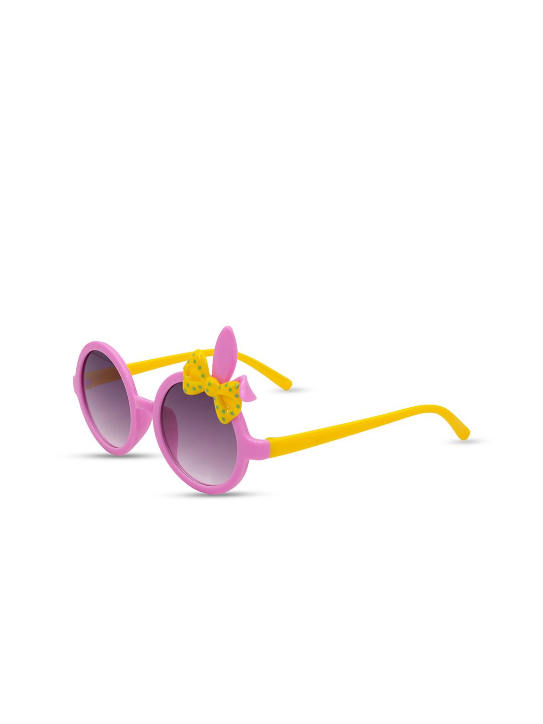 SYGA Kids Round Sunglasses with UV Protected Lens Goggles-EarTie-Pink