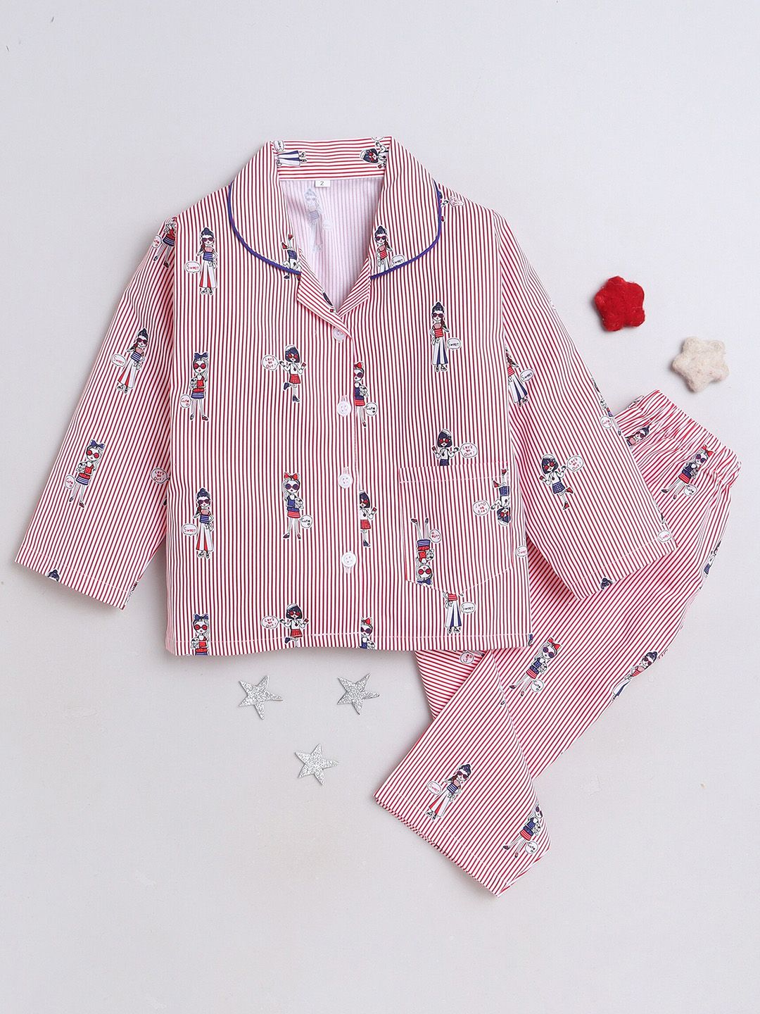 The Magic Wand Kids Printed Pure Cotton Night suit