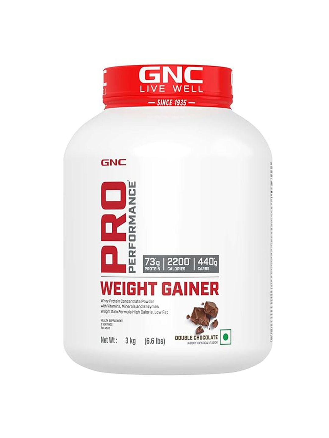 GNC Pro Performance Weight Gainer Powder For Healthy Body Gains  - Chocolate - 3Kg