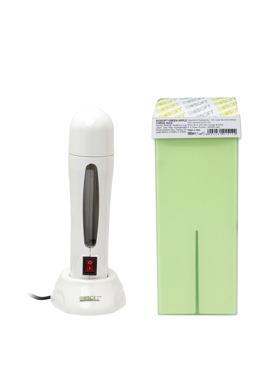 Buy Biosoft Set of Roll-On Wax Heater & Liposoluble Green Apple