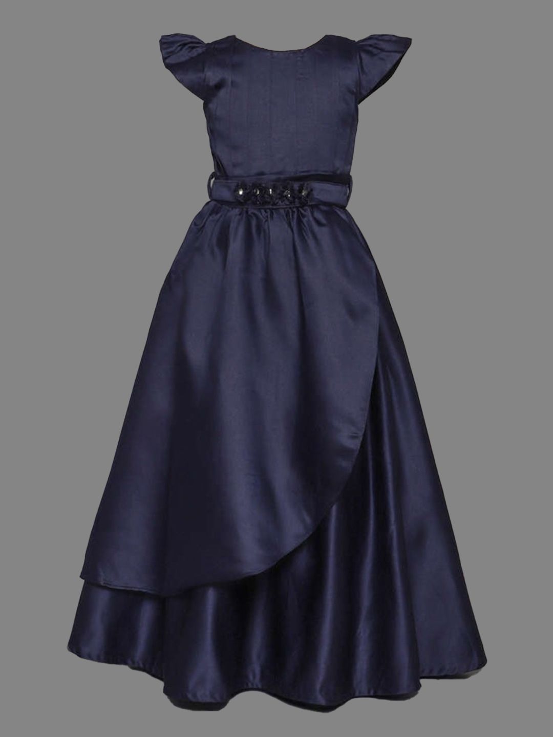 The Magic Wand Flutter Sleeve Bow Detailed Maxi Gown