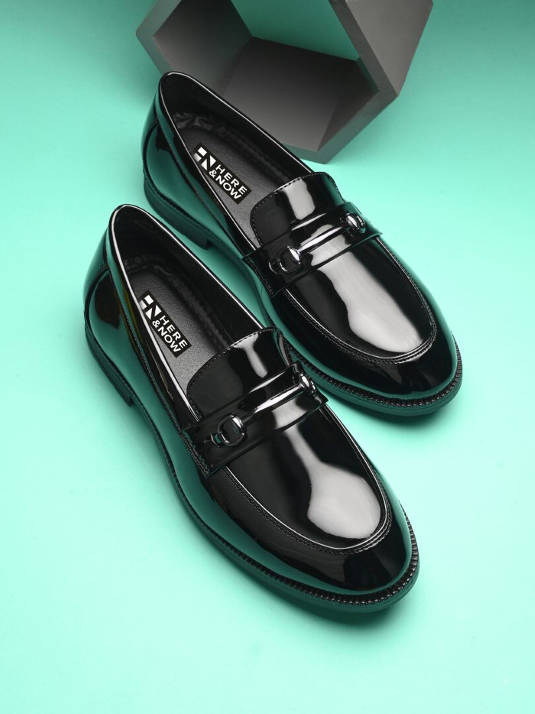 HERE&NOW Men Buckle Detailed Formal Loafers