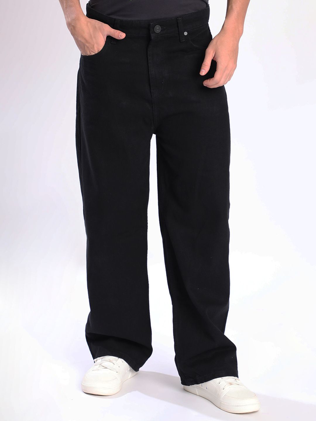 Bene Kleed Men Mid-Rise Baggy Fit Cotton Jeans