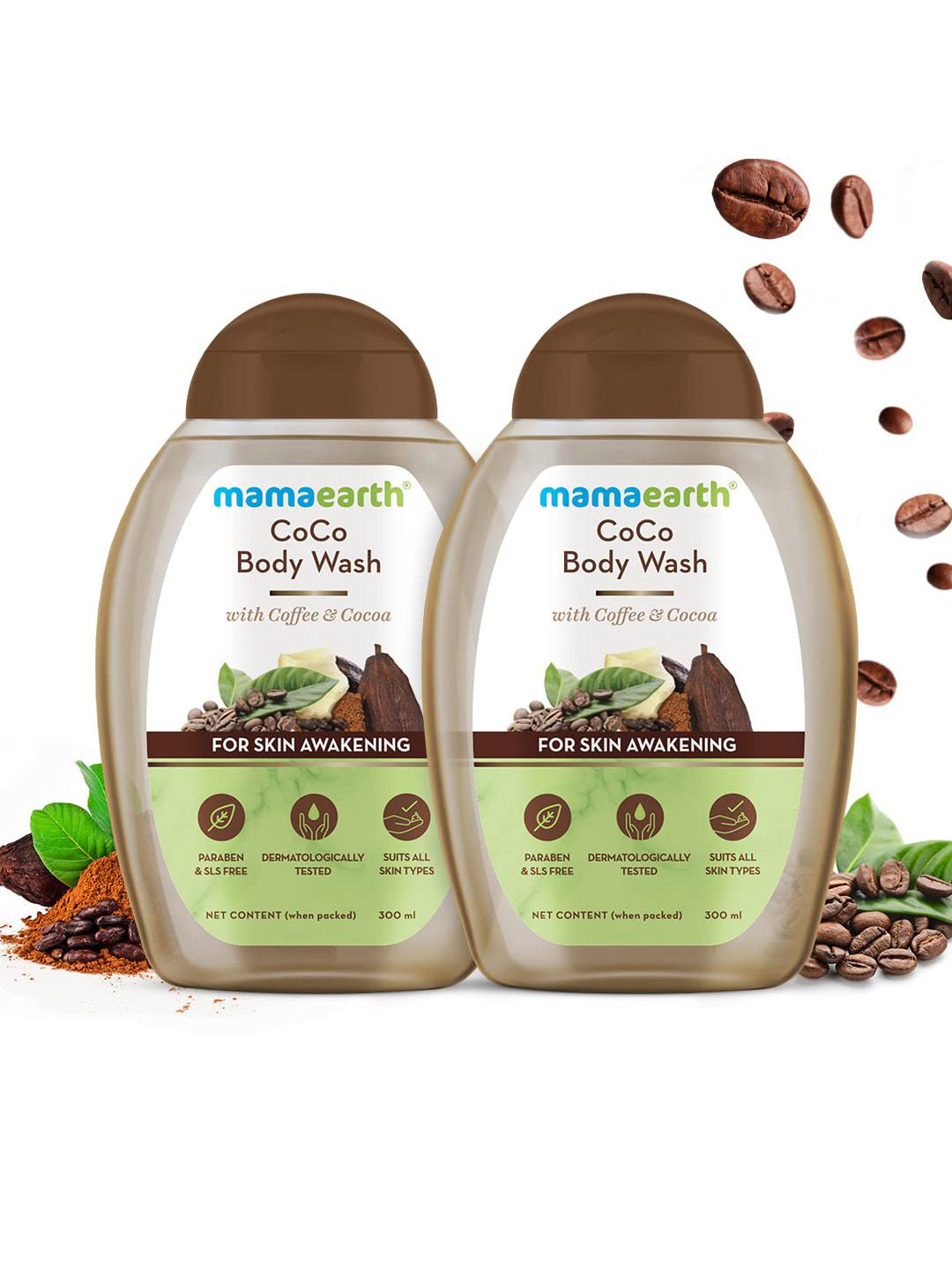 Mamaearth 2-Pcs Coco Body Wash With Coffee - 300ml Each