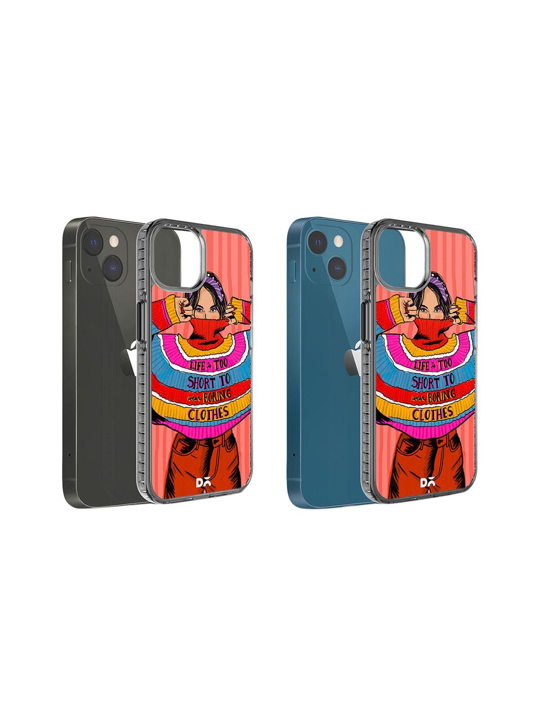 DailyObjects Colourblock Jumper Printed iPhone 15 Super Slim Back Case